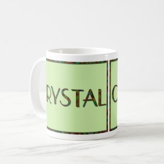 Aangepaste Kaleidoscope Name Mok - Crystal (Voorkant links)
