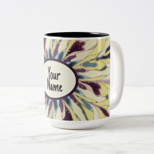 Aangepaste Kaleidoscope Ontwerp Koffie Mok (Voorkant rechts)