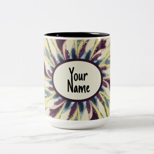 Aangepaste Kaleidoscope Ontwerp Koffie Mok (Center)