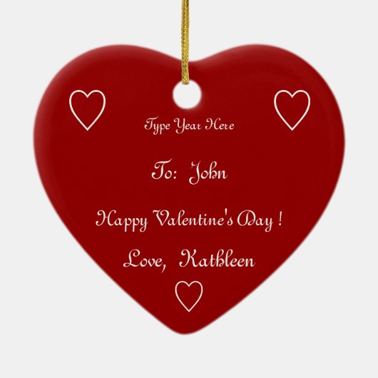 Aangepaste kaleidoscopische hartversiering.1 keramisch ornament (Achterkant)