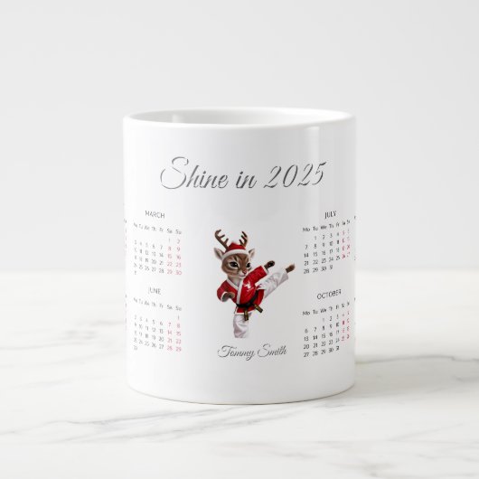 Aangepaste kalender 2025 grote koffiekop (Voorkant)