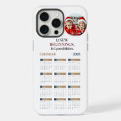 Aangepaste kalender 2025 iPhone hoesje (Achterkant)