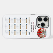 Aangepaste kalender 2025 iPhone hoesje (Achterkant horizontaal)