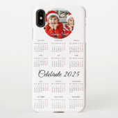 Aangepaste kalender 2025 iPhone hoesje (Achterkant)
