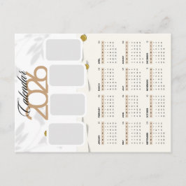 Aangepaste kalender 2026 briefkaart