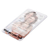 Aangepaste kalender + eigen foto / achtergr. / tek magneet (Linkerzijde)