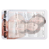 Aangepaste kalender + eigen foto / achtergr. / tek magneet (Horizontaal)