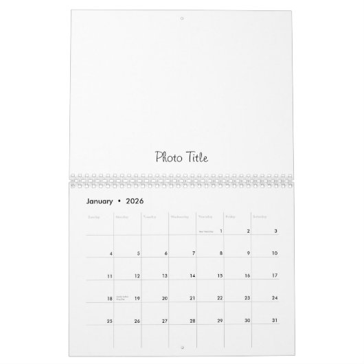 Aangepaste kalender foto en tekst toevoegen (Jan 2026)