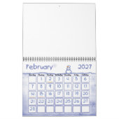 Aangepaste kalender geschilderde seizoenen (Feb 2027)
