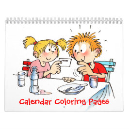 Aangepaste kalender kleurplaten voor kinderen
