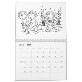 Aangepaste kalender kleurplaten voor kinderen (Mar 2027)