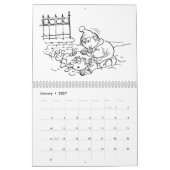 Aangepaste kalender kleurplaten voor kinderen (Jan 2027)
