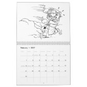 Aangepaste kalender kleurplaten voor kinderen (Feb 2027)