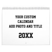 Aangepaste kalender met foto en tekst (Hoes)
