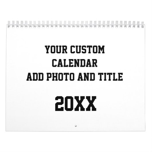 Aangepaste kalender met foto en tekst (Hoes)