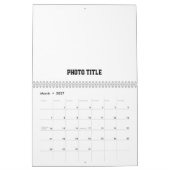 Aangepaste kalender met foto en tekst (Mar 2027)