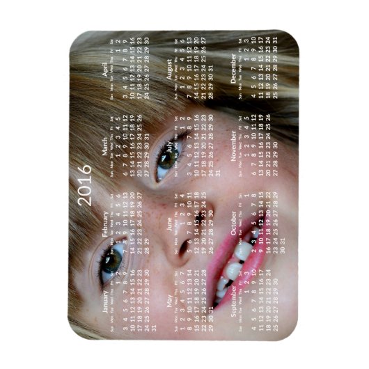 Aangepaste kalenders 2016 Flexible Magnet Magneet (Verticaal)