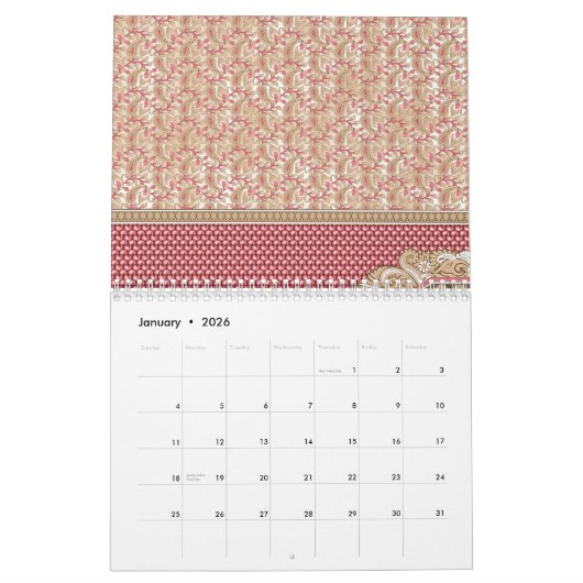 Aangepaste kalenders en esthetische geïllustreerde kalender (Jan 2026)