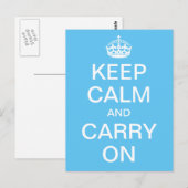 Aangepaste KALK en CARRY AAN - witte woorden Briefkaart (Voorkant / Achterkant)