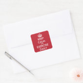 AANGEPASTE KALK EN UITOEFENING DAGELIJKS VIERKANTE STICKER (Envelop)