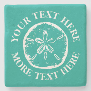 Aangepaste kalksteen-onderzetters met zanddollargr stenen onderzetter