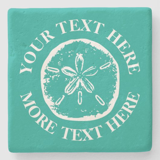 Aangepaste kalksteen-onderzetters met zanddollargr stenen onderzetter (Voorkant)