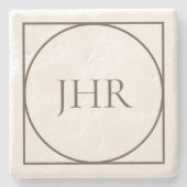 Aangepaste kalksteenonderzetters stenen onderzetter (Voorkant)