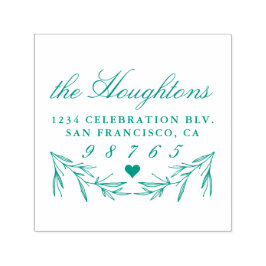 Aangepaste kalligrafie Achternaam Retouradres Zelfinktende Stempel