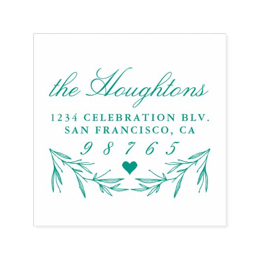 Aangepaste kalligrafie Achternaam Retouradres Zelfinktende Stempel (Design)