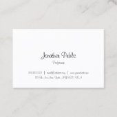 Aangepaste kalligrafie Elegant Modern Minimalist Visitekaartje (Voorkant)