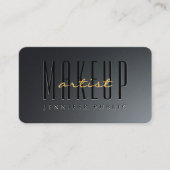 Aangepaste kalligrafie Gold Script Make-up Artist Visitekaartje (Voorkant)