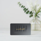 Aangepaste kalligrafie Gold Script Make-up Artist Visitekaartje (Staand voorkant)