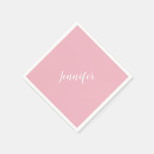 Aangepaste kalligrafie Jennifer Name Design Pink Servetten