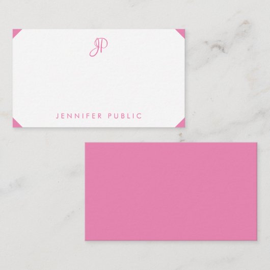 Aangepaste kalligrafie Monogram Elegant Sjabloon (Voorkant / Achterkant)