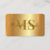 Aangepaste kalligrafie Naam QR Code Script Luxury  Visitekaartje (Voorkant)