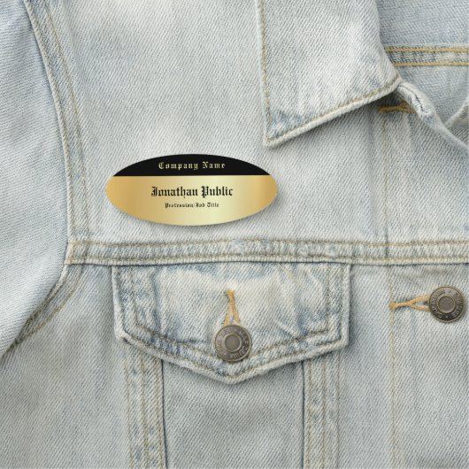 Aangepaste kalligrafie Script Elegant Glamour Gold Naamplaatje (In situ)