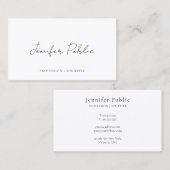 Aangepaste kalligrafie Script Sjabloon Semi-Gloss Visitekaartje (Voorkant / Achterkant)