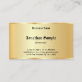 Aangepaste kalligrafiescript Faux Gold Glam Sjablo Visitekaartje (Achterkant)