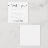 Aangepaste kalligrafische foto Hartelijk dank Informatiekaartje (Voorkant / Achterkant)