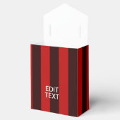 Aangepaste kalm-Jouw tekst op rode strepen Bedankdoosjes (Geopend)