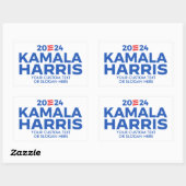 Aangepaste Kamala Harris 2024 Rechthoekige Sticker (Vel)