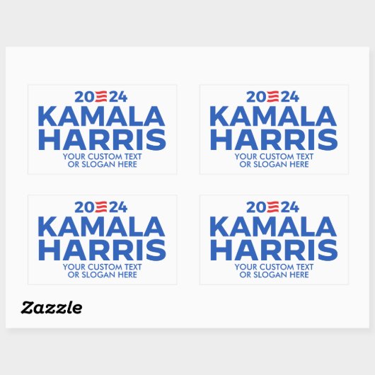 Aangepaste Kamala Harris 2024 Rechthoekige Sticker (Vel)