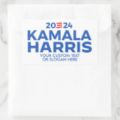 Aangepaste Kamala Harris 2024 Rechthoekige Sticker (Tas)