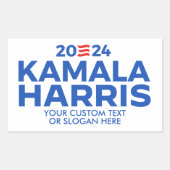 Aangepaste Kamala Harris 2024 Rechthoekige Sticker (Voorkant)