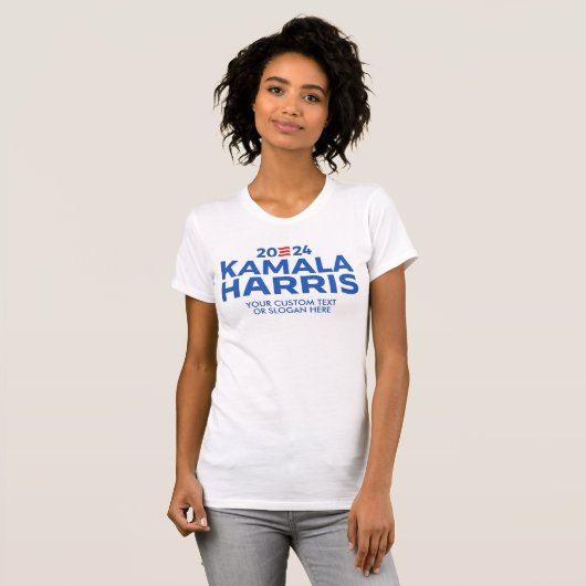 Aangepaste Kamala Harris 2024 T-shirt (Voorkant volledig)
