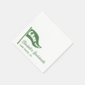 Aangepaste Kamp Bach Bachelorette Kamp Vlag Servet (Hoek)