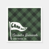 Aangepaste Kamp Bach Flanel Bruidsfeest Kamp Vlag Servet (Voorkant)