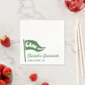 Aangepaste Kamp Bach vrijgezellenfeest vlag Servet (Insitu)