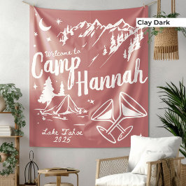 Aangepaste Kamp Bachelorette Banner Grote Kamp Bru Wandkleed