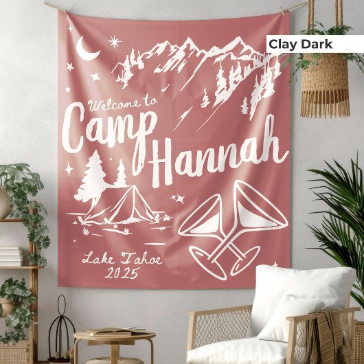 Aangepaste Kamp Bachelorette Banner Grote Kamp Bru Wandkleed